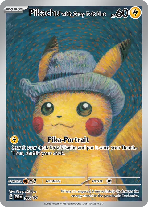 Pikachu with Grey Felt Hat — Scarlet & Violet Black Star Promos 085/225