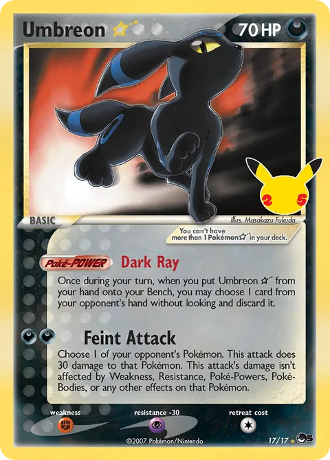 Umbreon Star — Celebrations: Classic Collection 17/17