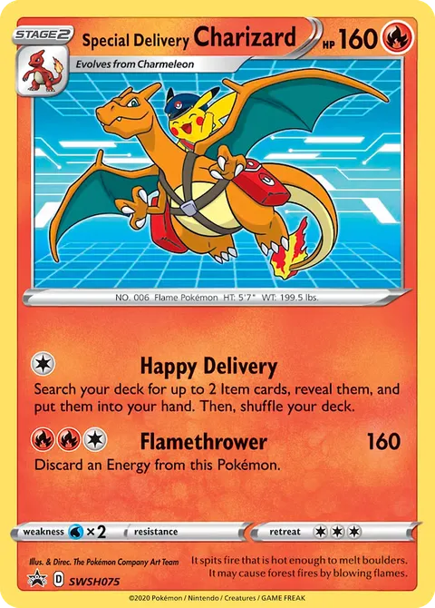 Special Delivery Charizard — SWSH Black Star Promos SWSH075/307